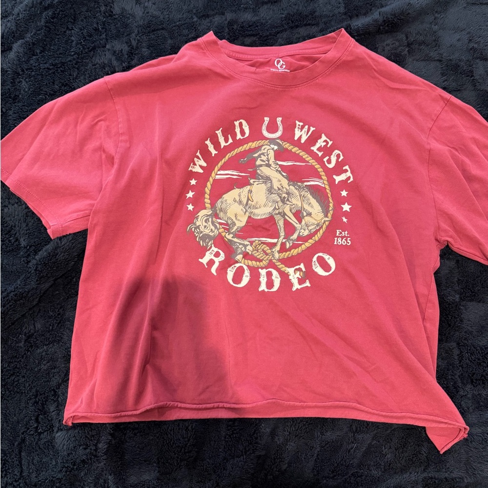 Wild West Rodeo Red  women’s crop topT-Shirt